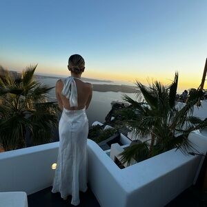 Zara Satin Ivory Dress